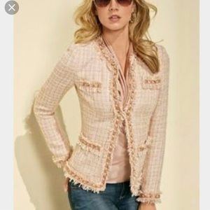 Blush Boston Proper Parisian Tweed Jacket sz 2